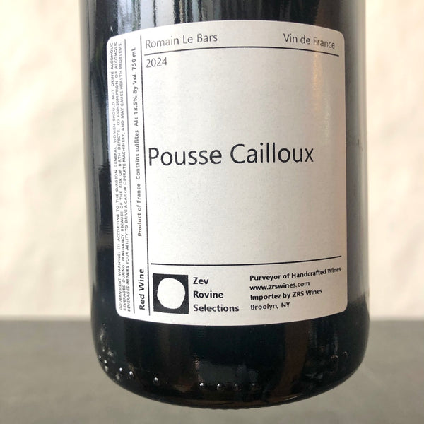 2024 Romain Le Bars, Pousse Cailloux Vin de France, Rhone, France
