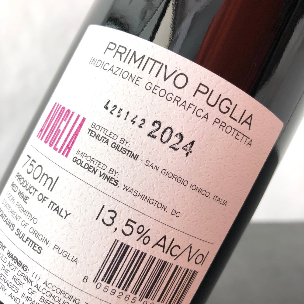 2024 Tenuta Giustini Avoglia Primitivo Puglia IGT Italy