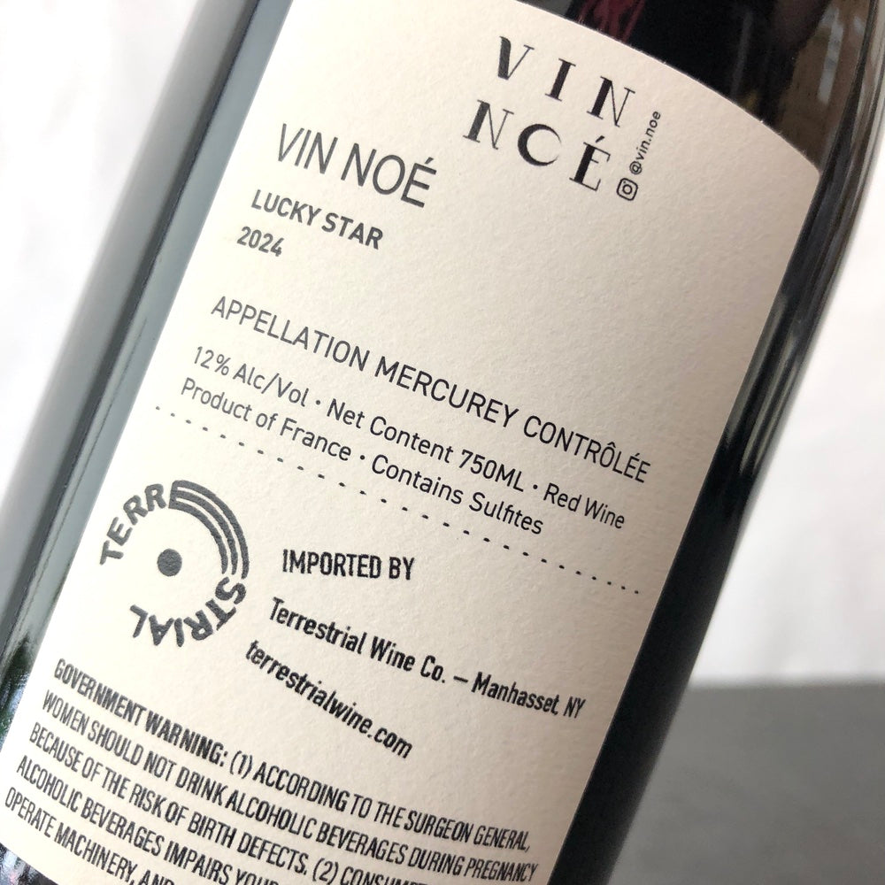 2024 Vin Noe Mercurey Rouge 'Lucky Star' , Burgundy, France