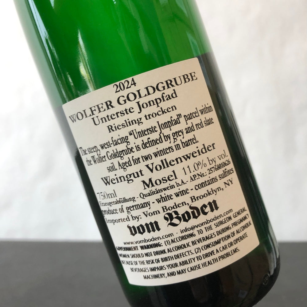 2024 Vollenweider 'Unterste Jonpfad' Riesling Goldgrube Trocken, Mosel, Germany