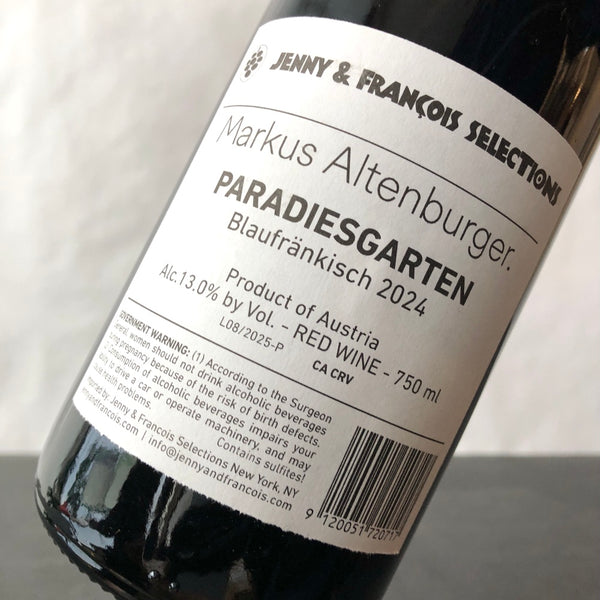 2024 Weingut Markus Altenburger Paradiesgarten, Burgenland, Austria