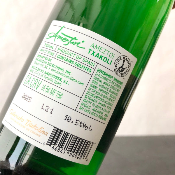 2025 Ameztoi Getariako Txakolina Blanco, Spain