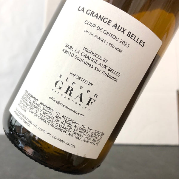 2025 Domaine de la Grange aux Belles 'Coup de Grisou' Grolleau Gris Loire, Vin de Franc