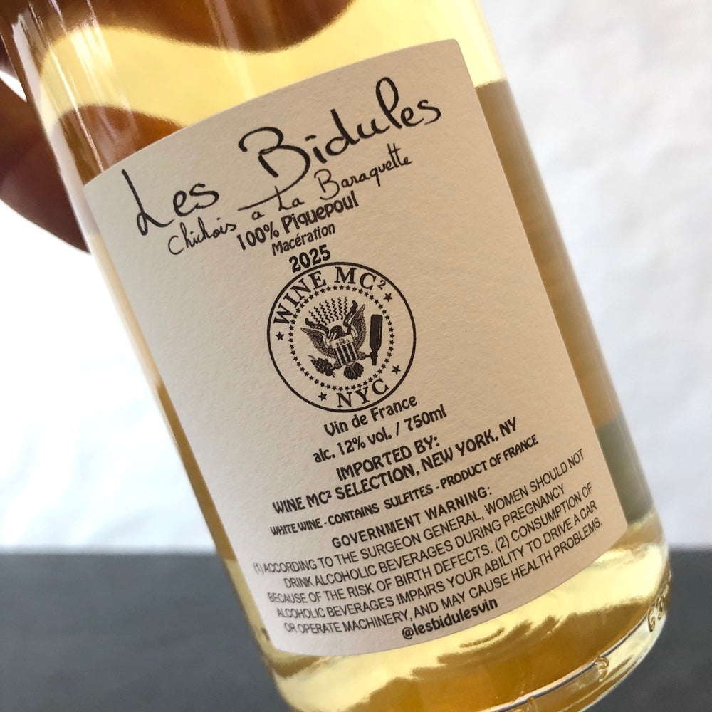 2025 Les Bidules Picpoul Orange 'Chichois a la Baraquette', VDF