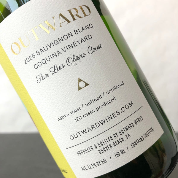 2025 Outward Coquina Vineyard Sauvignon Blanc, San Luis Obispo Coast, USA