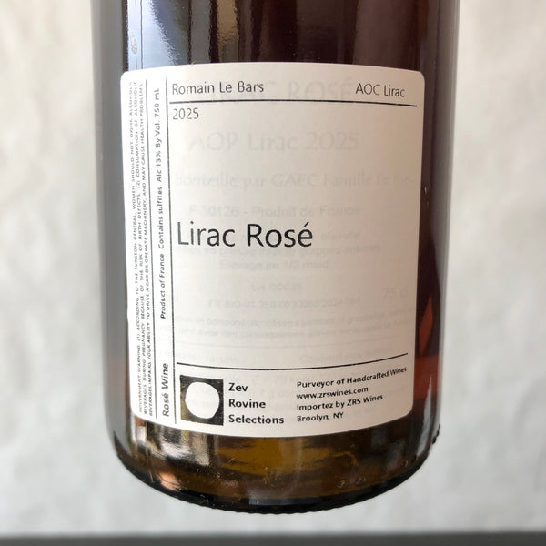 2025 Romain Le Bars Lirac Rose, Rhone, France