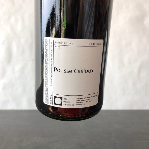 2025 Romain Le Bars, Pousse Cailloux Vin de France, Rhone, France