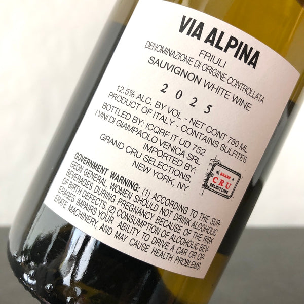2025 Via Alpina Sauvignon Blanc Colli Orientali del Friuli Friuli-Venezia Giulia, Italy