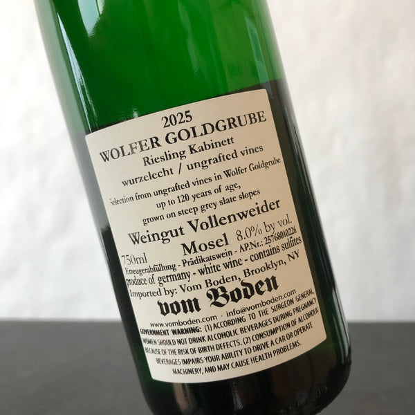 2025 Vollenweider 'Würzelecht' Riesling Goldgrube Kabinett Mosel, Germany