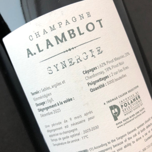 A. Lamblot 'Synergie' Brut Nature Champagne, France [2020]