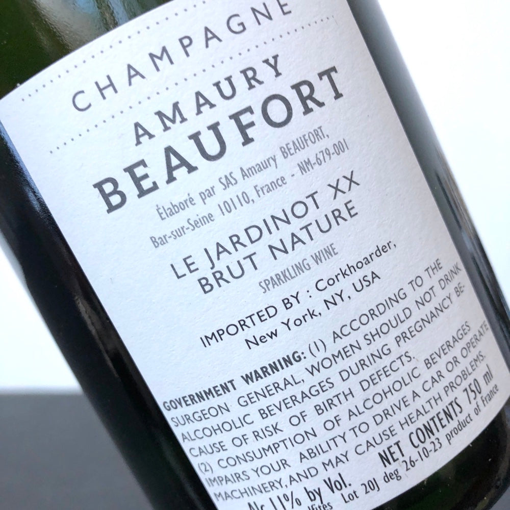 Amaury Beaufort Jardinot XX  Brut Nature, Champagne, France (2020)