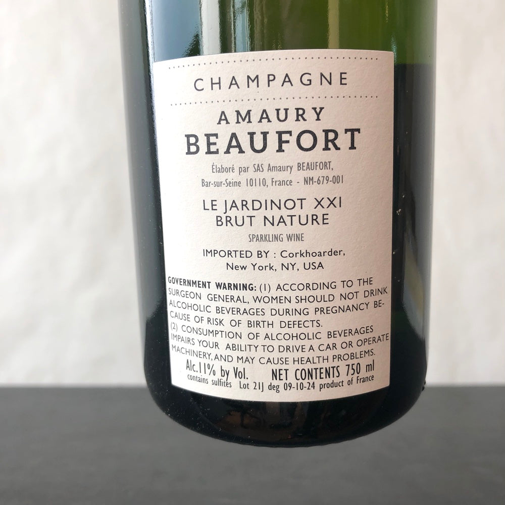 Amaury Beaufort Jardinot XXI  Brut Nature, Champagne, France (2021)