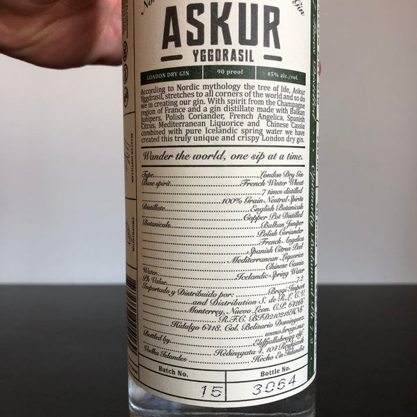 Askur Yggdrasil Nordic Inspired London Dry Gin
