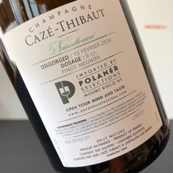 Caze-Thibaut 'Naturellement' Extra Brut, Champagne, France (2021)