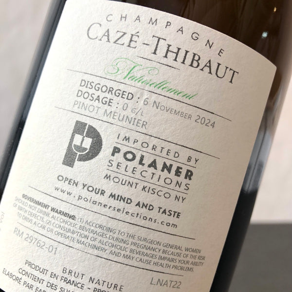 Caze-Thibaut 'Naturellement' Extra Brut, Champagne, France (2022)