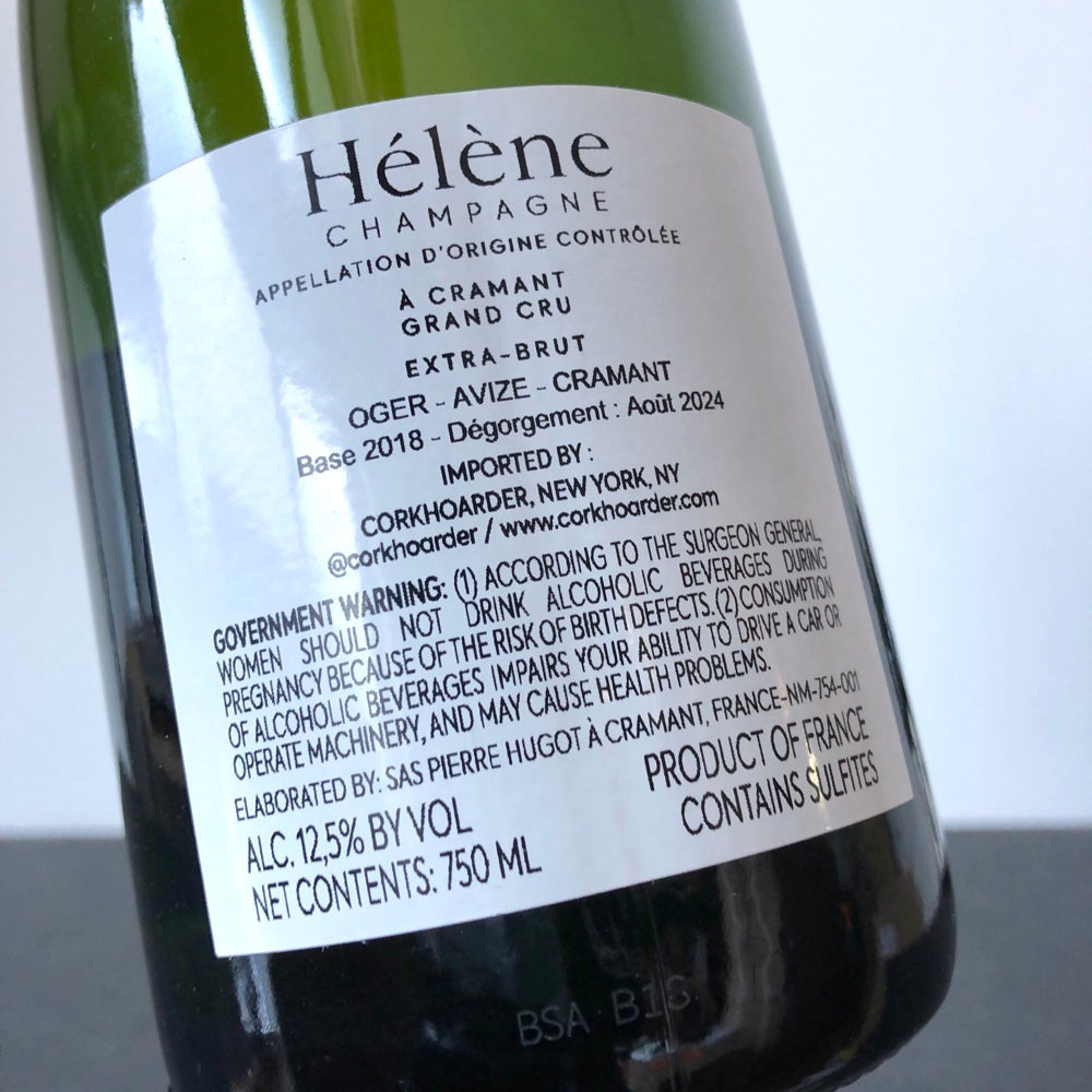 Champagne Hélène Blanc de Blancs VV Grand Cru , Champagne, France (2018)