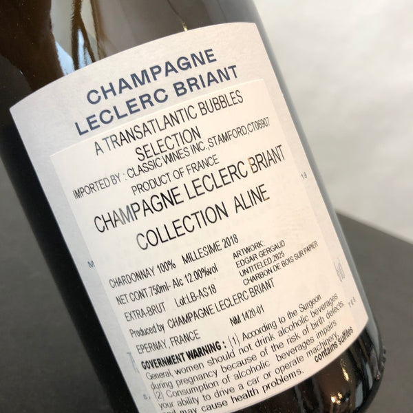 Collection Aline by Leclerc Briant Brut Nature (BdB), Champagne, France 2018