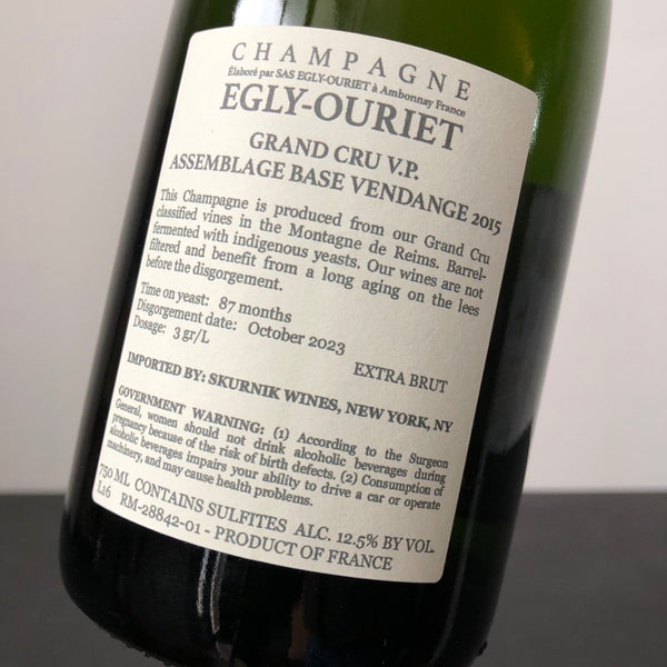 Egly-Ouriet V.P Vieillissement Prolonge Grand Cru Extra Brut Champagne, France