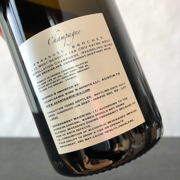 Emmanuel Brochet Le Mont Benoit Premier Cru Extra Brut Champagne, France (R22)