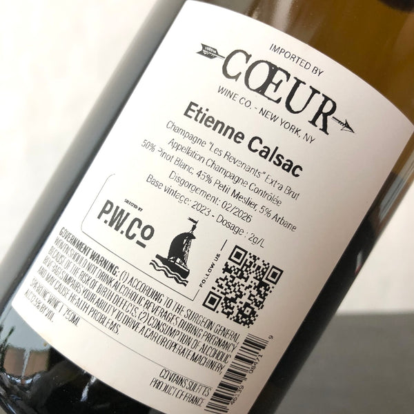 Etienne Calsac 'Les Revenants' Extra Brut Champagne, France [2022]