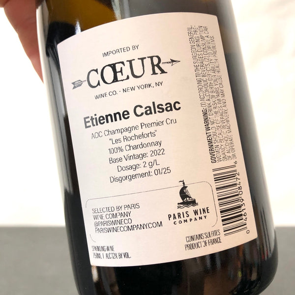 Etienne Calsac 'Les Rocheforts' Blanc de Blancs Premier Cru Extra Brut Champagne, France