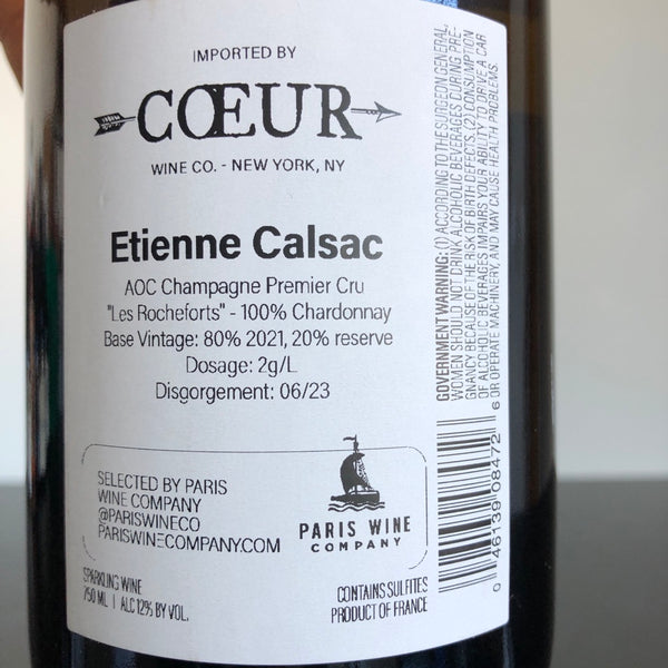 Etienne Calsac 'Les Rocheforts' Blanc de Blancs Premier Cru Extra Brut Champagne, France