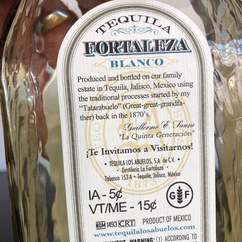 Fortaleza Los Abuelos Tequila Blanco, Mexico Leon & Son Wine and