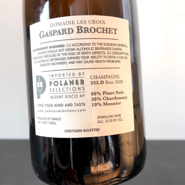 Gaspard Brochet '333' [Pas Rose] Brut Nature, Champagne, France (2020)