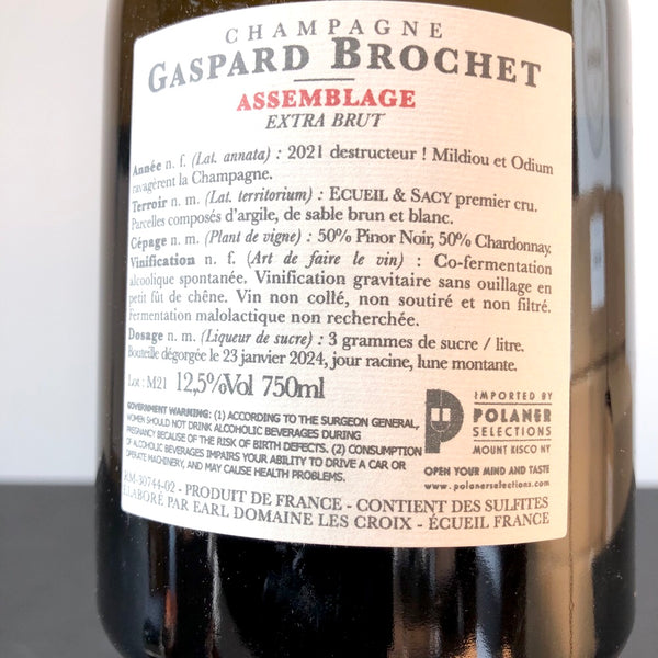 Gaspard Brochet 'Assemblage' Tome IV Extra Brut Nature, Champagne, France (2021)