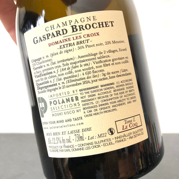 Gaspard Brochet ‘La Poule’ Tome I Extra Brut [2022] NV, Champagne, France