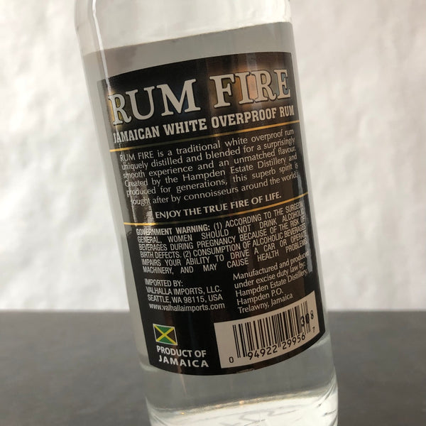 Hampden Estate Rum Fire White Overproof Rum, Jamaica