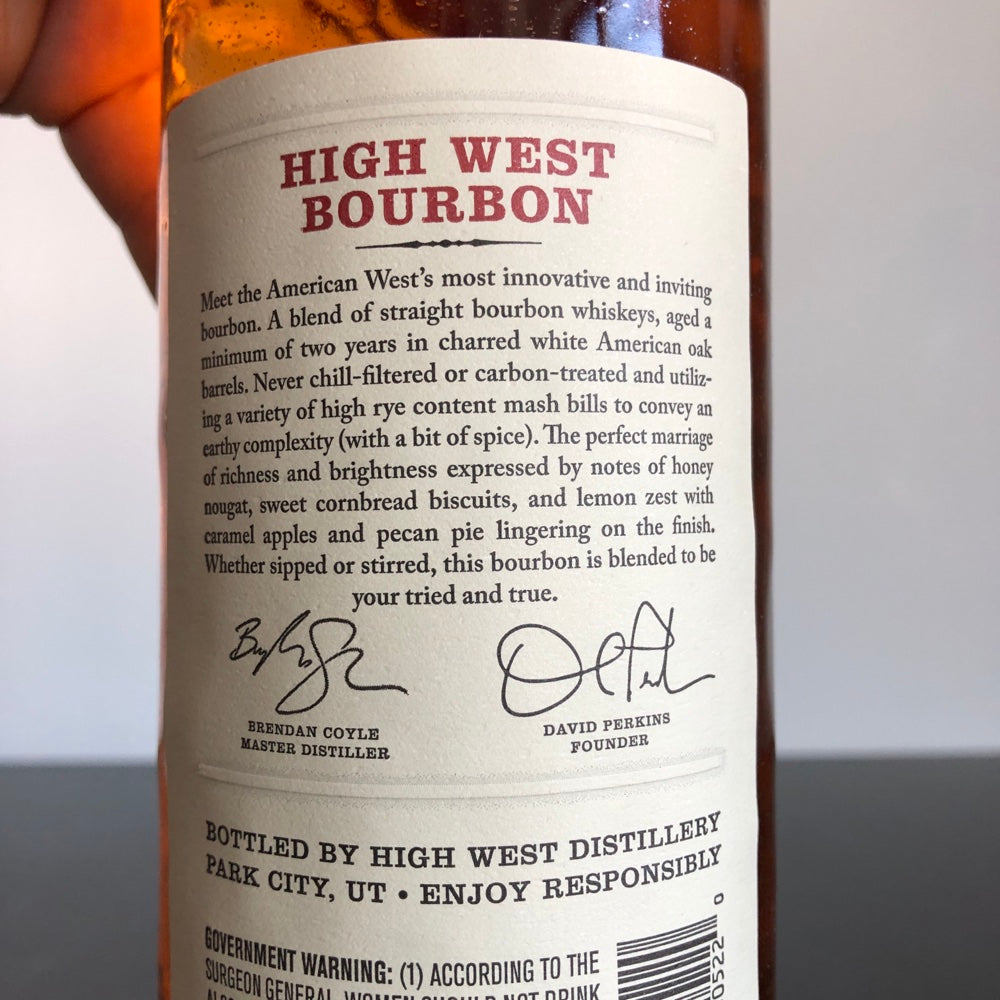 High West Distillery American Prairie Blended Straight Bourbon Whiskey Utah, USA