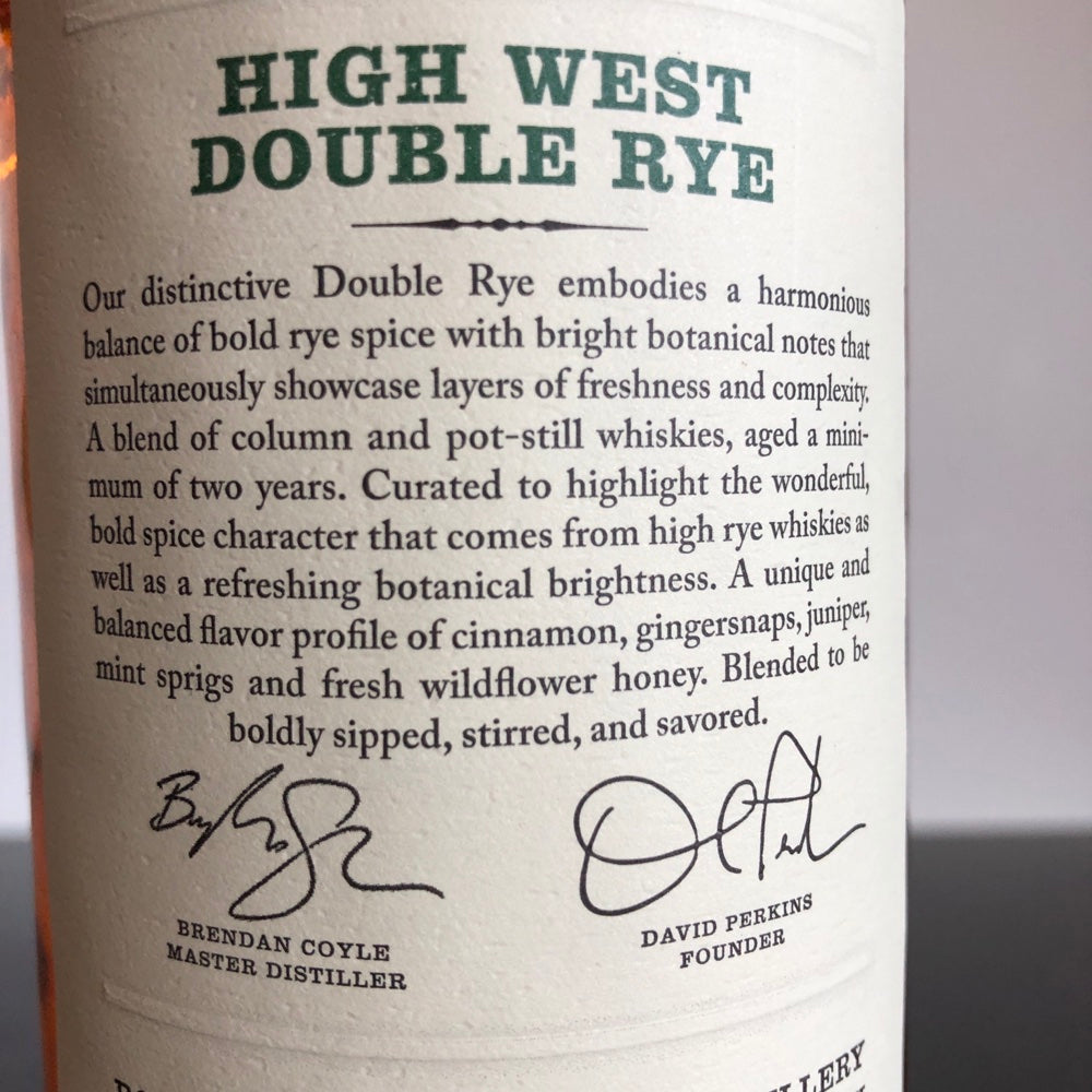 High West Double Rye – Leon & Son Wine and Spirits