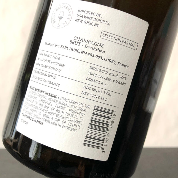 Hure Freres L'Invitation Brut Reserve, Champagne, France 1.5L Magnum NV