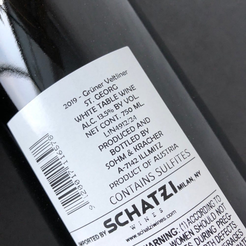 2019 Sohm & Kracher Grüner Veltliner 'St. Georg', Burgenland, Austria