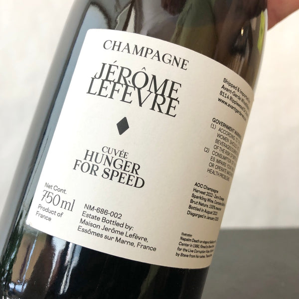 Jerome Lefevre Hunger for Speed Brut Nature, Champagne, France R22