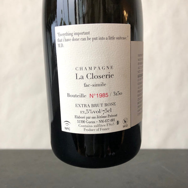 Jerome Prevost (La Closerie) Fac-Simile Rose Extra Brut  [FS23] NV