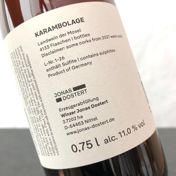 Jonas Dostert Elbling “Karambolage”, Mosel, Germany