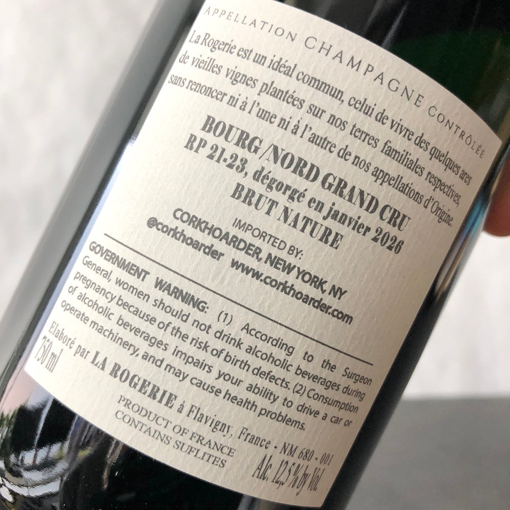 La Rogerie, Le Bourg Nord Grand Cru, Avize Blanc de Blancs [2021-2023]