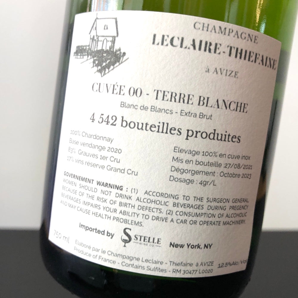 Leclaire-Thiefaine 'Terre Blanche' Avize, Champagne, France 2020