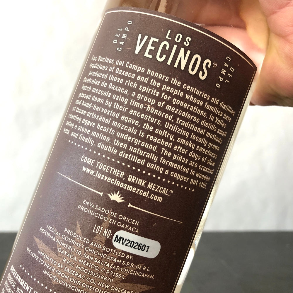 Los Vecinos del Campo Espadin Mezcal, Oaxaca, Mexico 1L