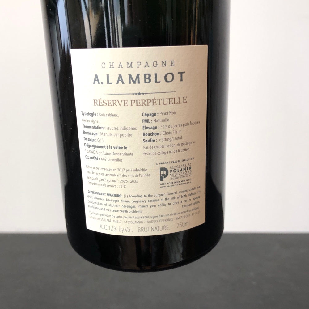 NV A. Lamblot 'Reserve Perpetuelle' Brut Nature [2017-2021], Champagne, France