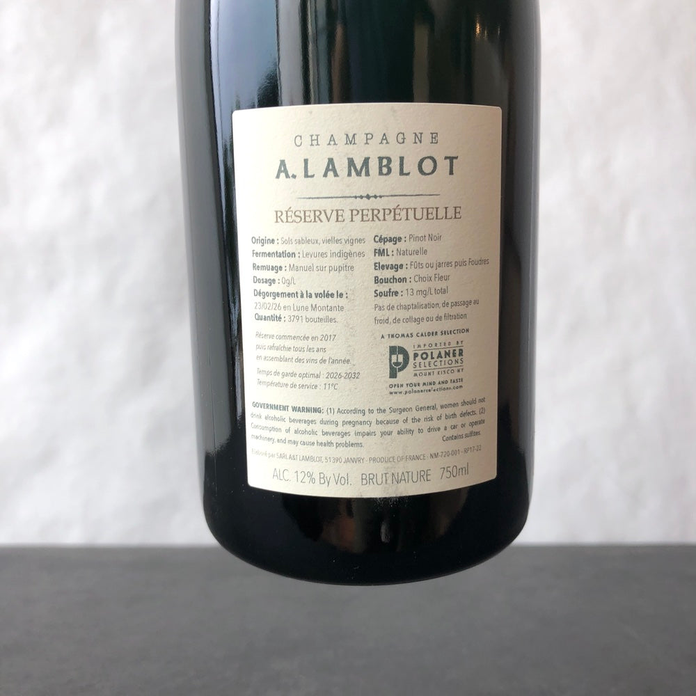 NV A. Lamblot 'Reserve Perpetuelle' Brut Nature [2017-2022], Champagne, France