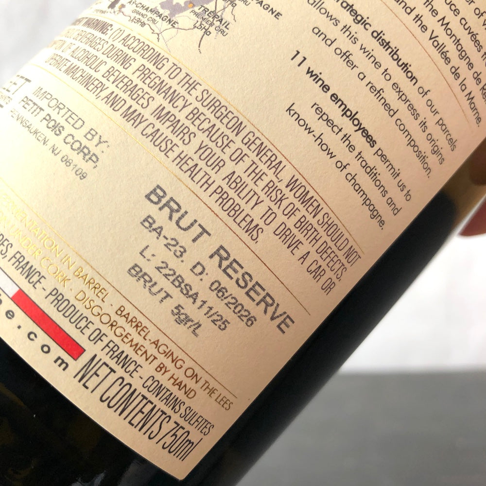 NV Bereche et Fils Brut Reserve, Champagne, France (B23, D0626)