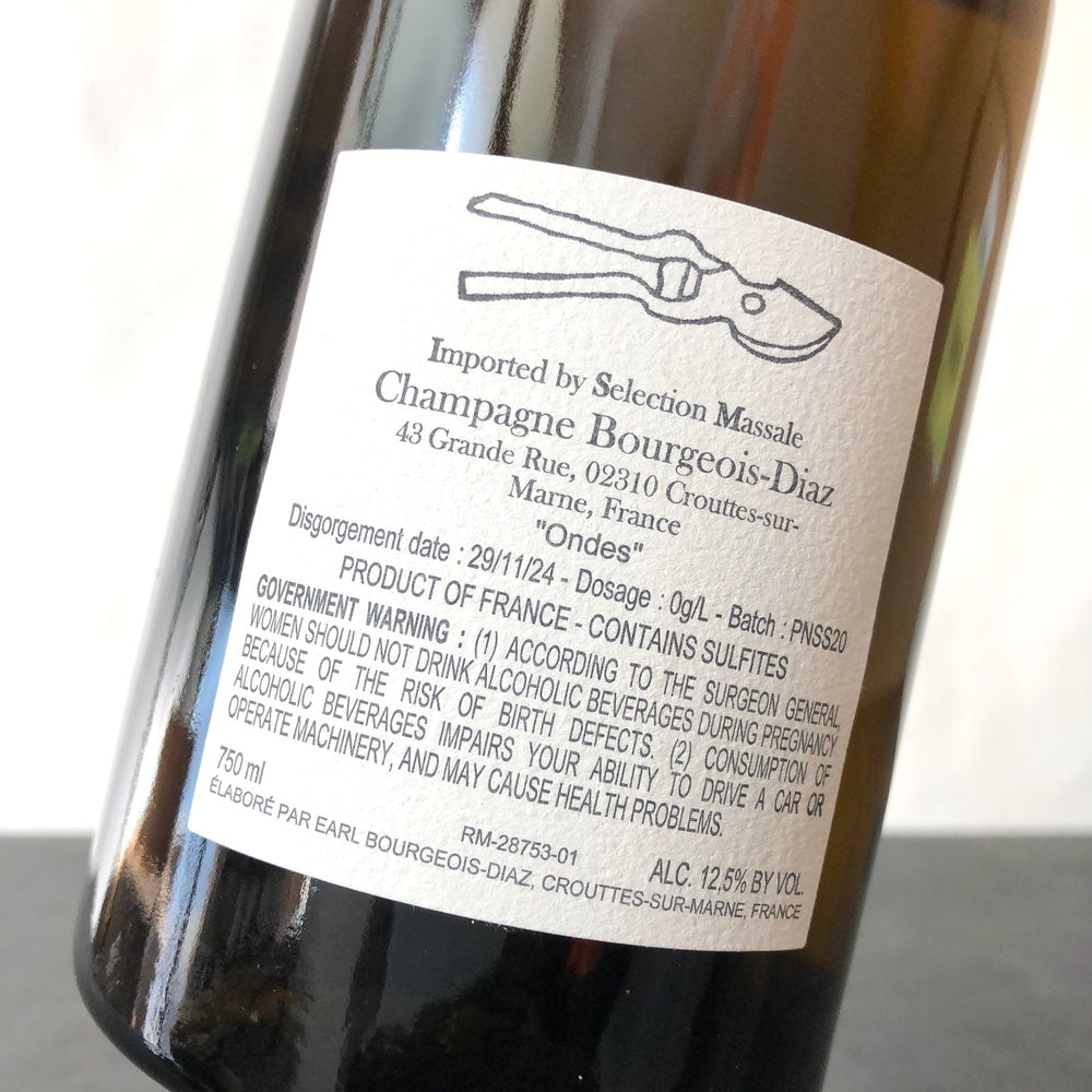 NV Bourgeois-Diaz ONDES Brut Nature Champagne, France