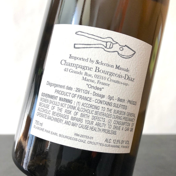 NV Bourgeois-Diaz ONDES Brut Nature Champagne, France