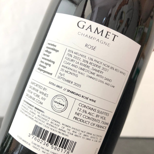 NV Champagne Gamet, Brut Rose Champagne, France