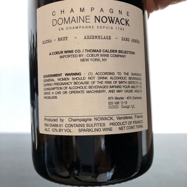 NV Domaine Nowack S. A. - Sans Annee (2020 Base) Champagne, France