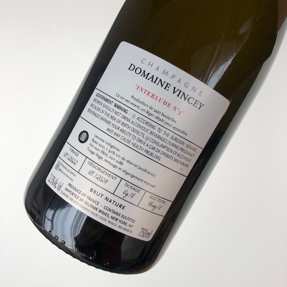 NV Domaine Vincey 'Interlude' Chardonnay D'Oger Grand Cru Champagne, France