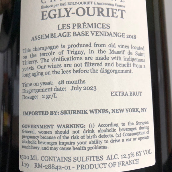 NV Egly-Ouriet 'Les Premices' Brut Champagne, France, Magnum